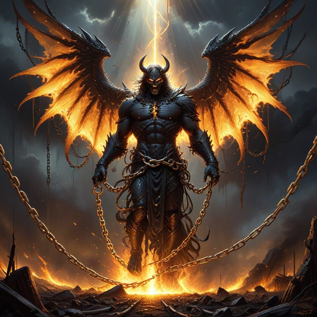 Torn Demon Caught Between Heaven and Hell