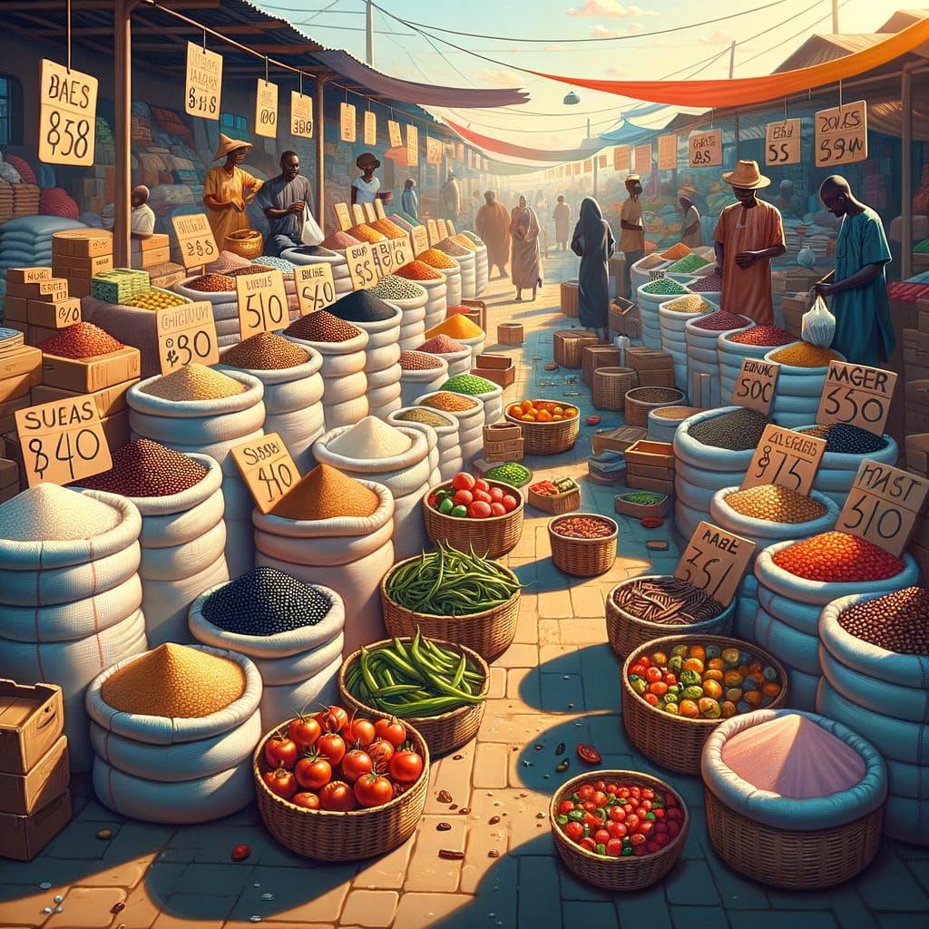 Nigerian Market Food Prices: Rice, Beans, Tomatoes