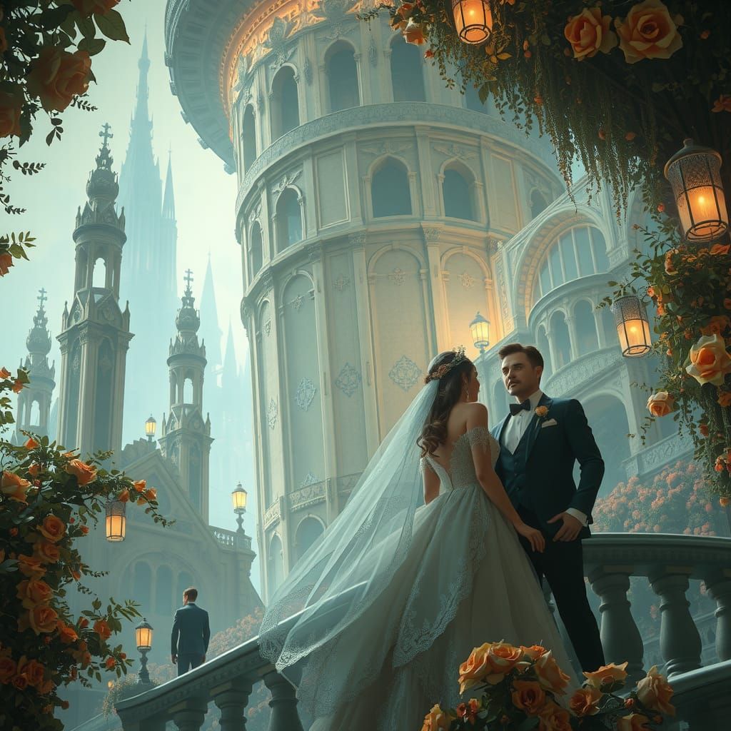 Romantic Couples in Mystical Setting: Fantasy Concept Art