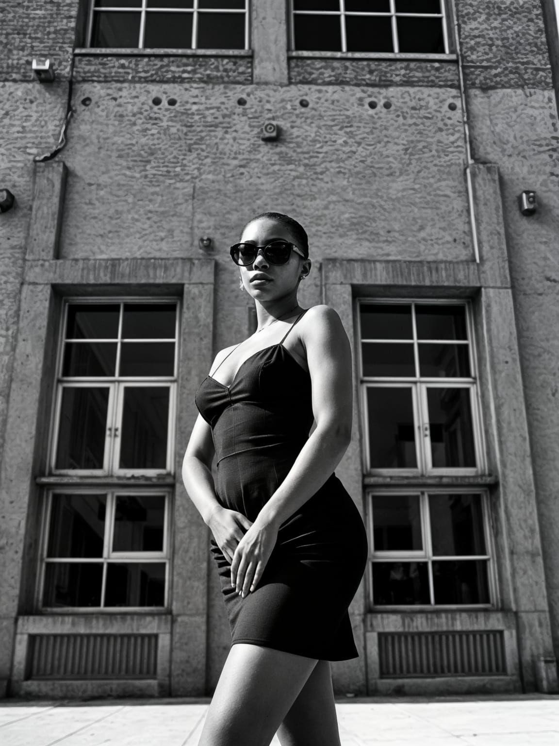 Vogue Style Photo of Model in Brutalist Setting