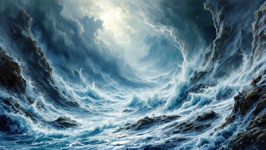 Surreal Landscape in Whimsical, Gothic Style