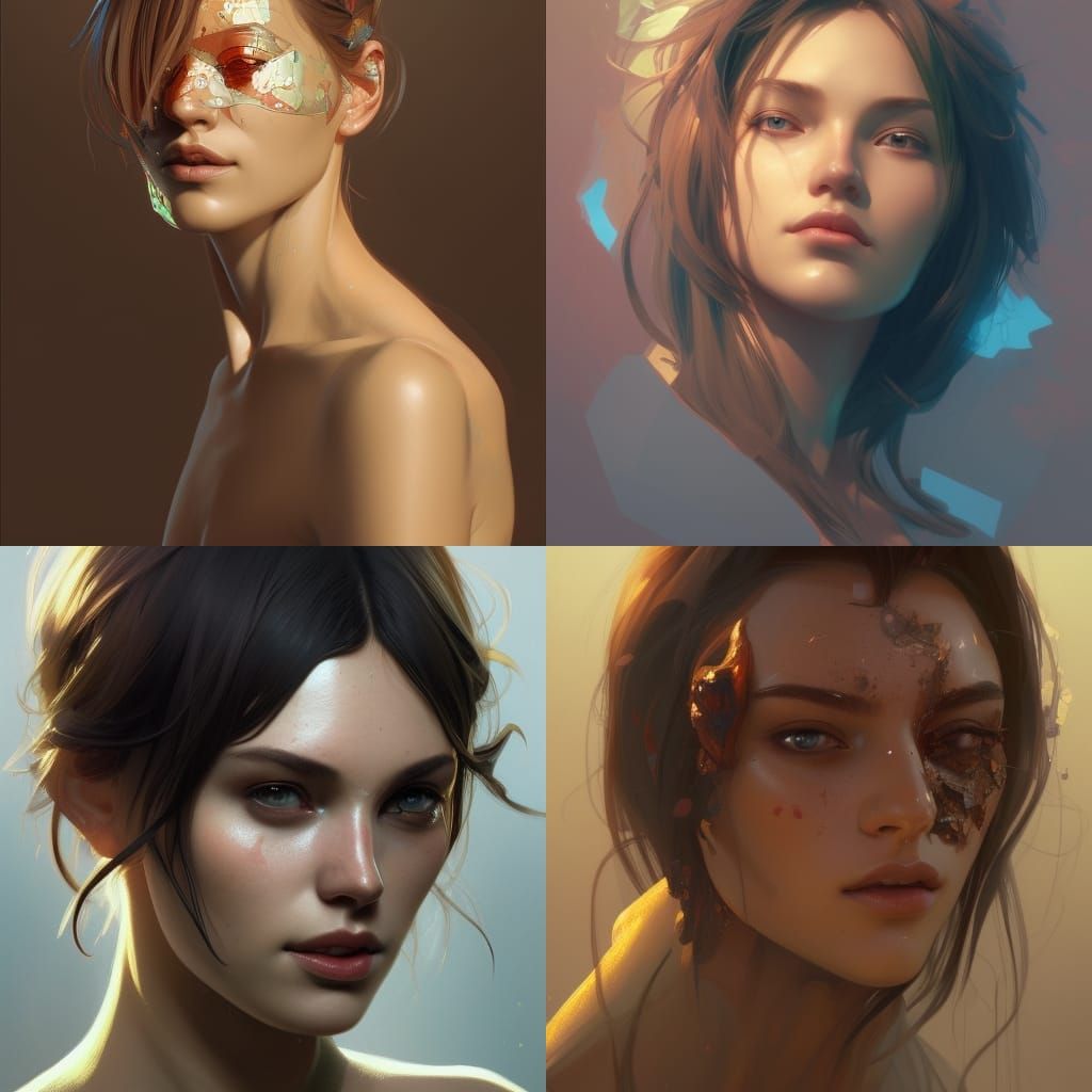 Detailed Portrait in Volumetric Lighting