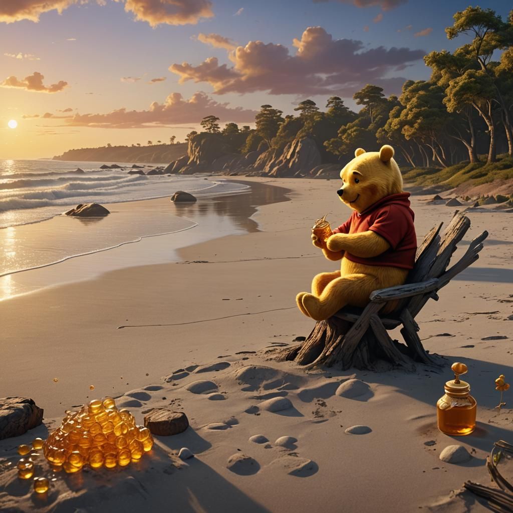 Winnie the Pooh's Sunset Beach Feast