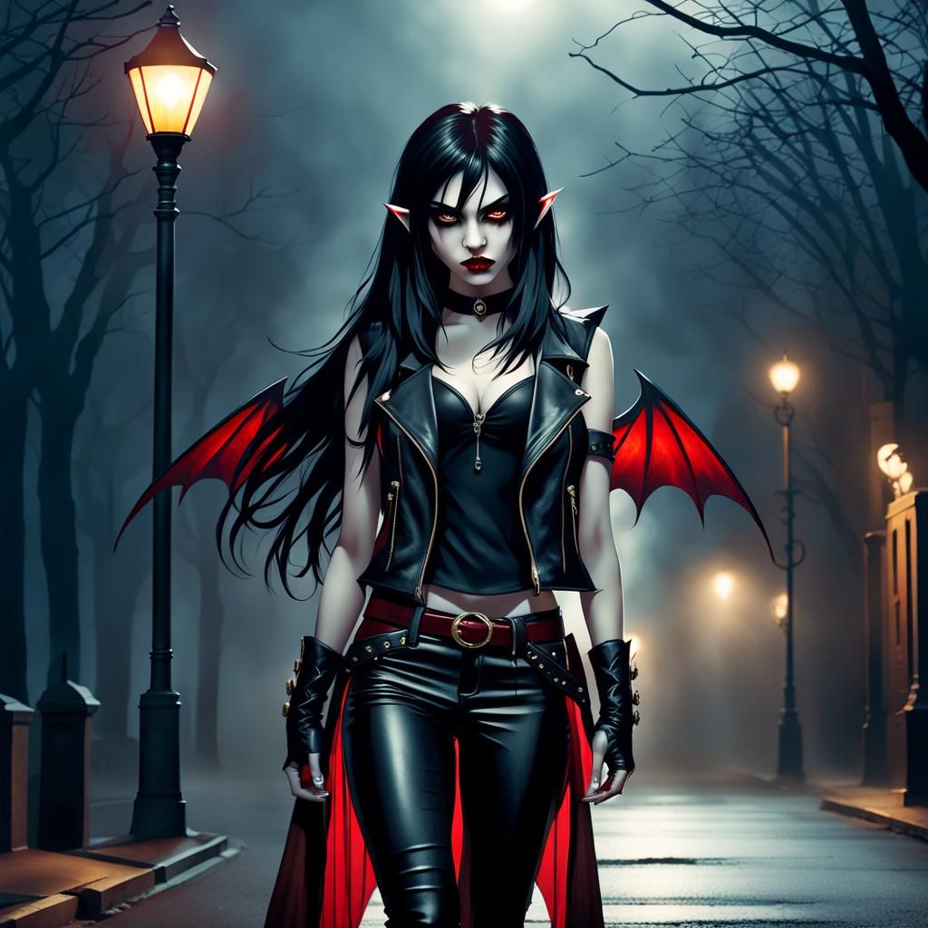 Teen Vampire Fairy in Dark Fantasy Portrait