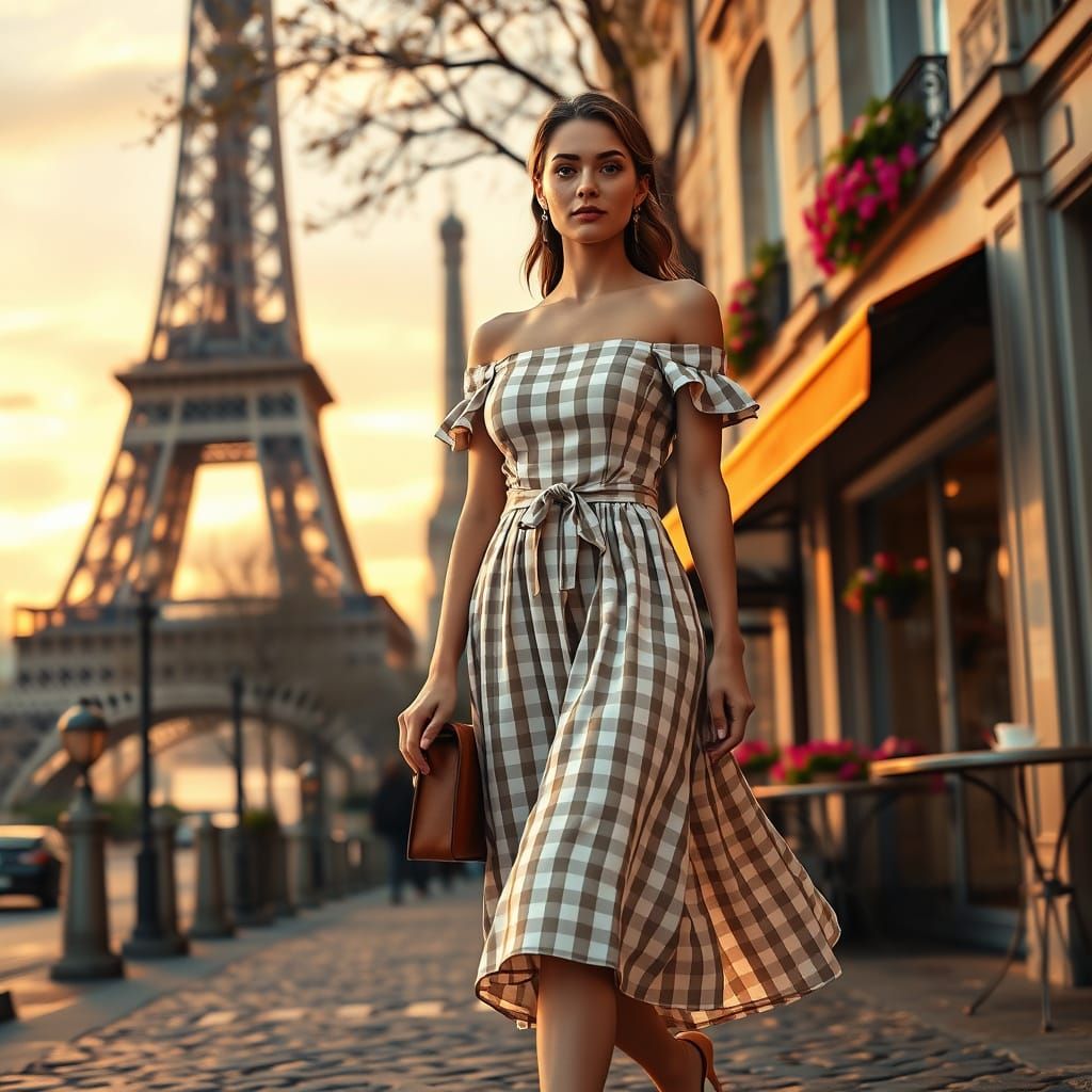 The gingham print dress