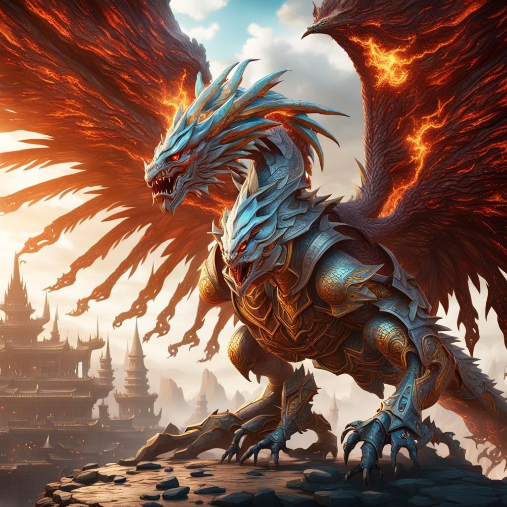 Robot Phoenix Rising: Fantasy Concept Art
