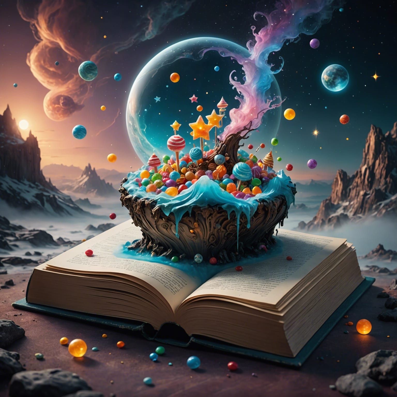 Miniature Magic World Emerges from Book