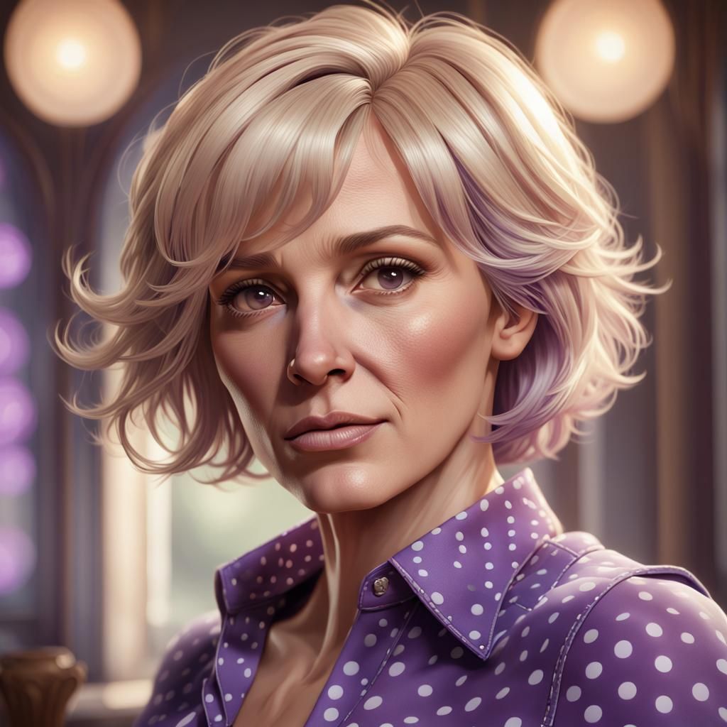 Detailed Portrait of Woman with Blonde Hair