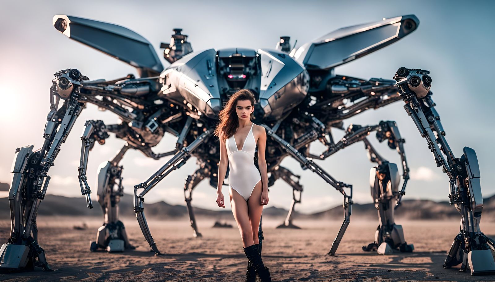 Lethal Cyberdyne Cyborg in Futuristic Spaceship