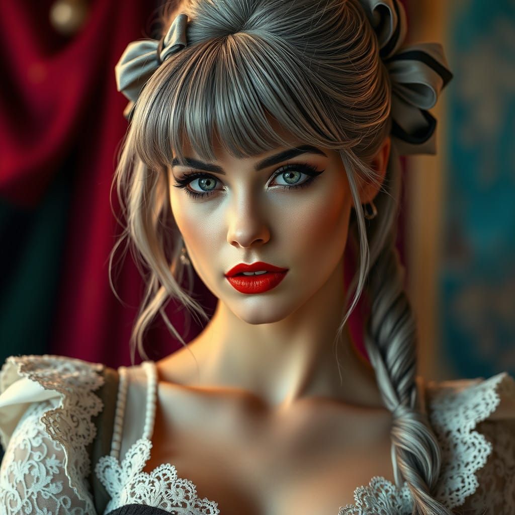 Mysterious Woman in Luxury Setting