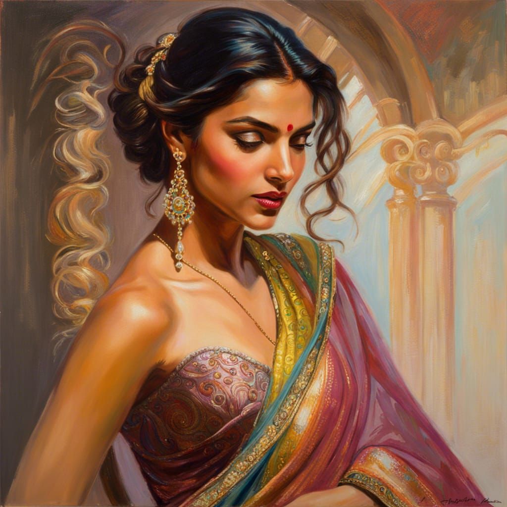 Pakistanische Frau: Art Gaston Bussière