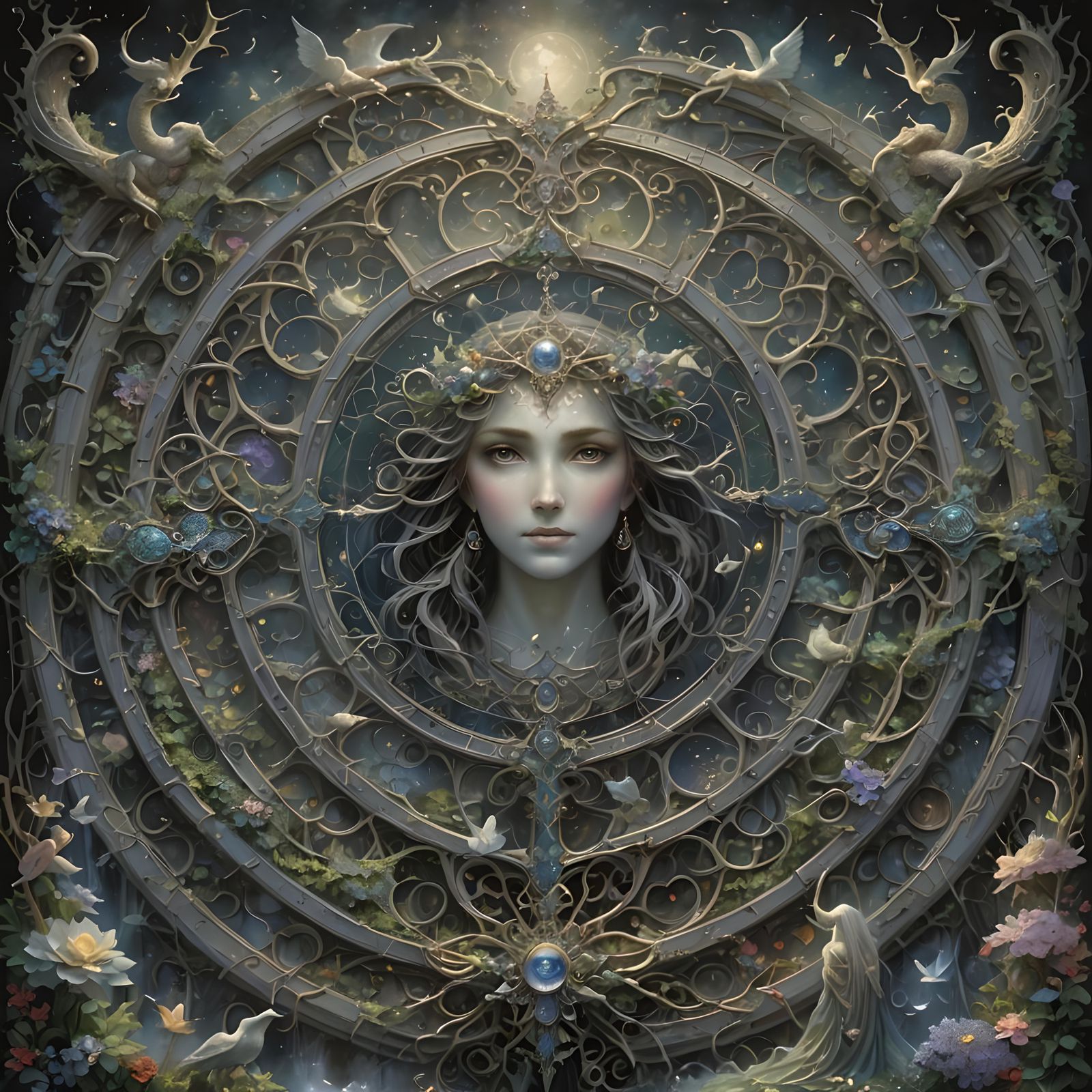 Ethereal Fantasy Landscape in Hyperdetailed Mist