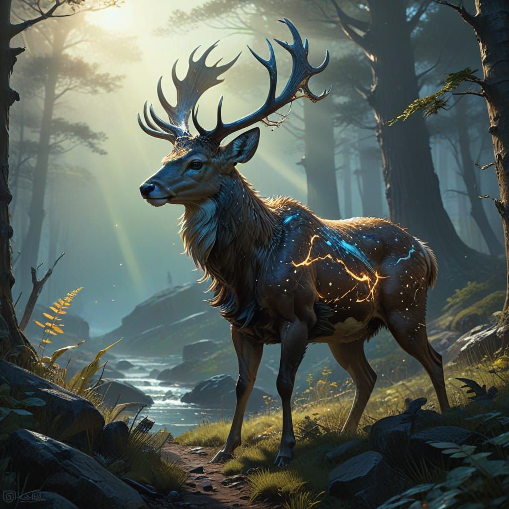 Ethereal Joyful Being Rises from Radiant Dawn