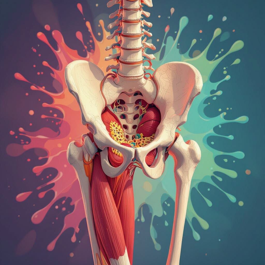 Detailed Anatomical Illustration of Femoral Triangle