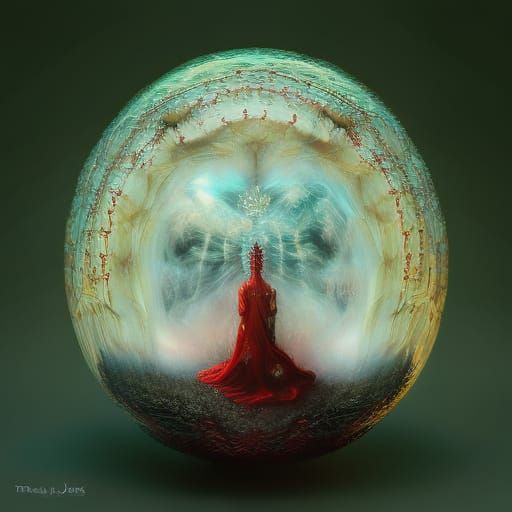 Heartbreak Encased: A Surreal Glass Masterpiece