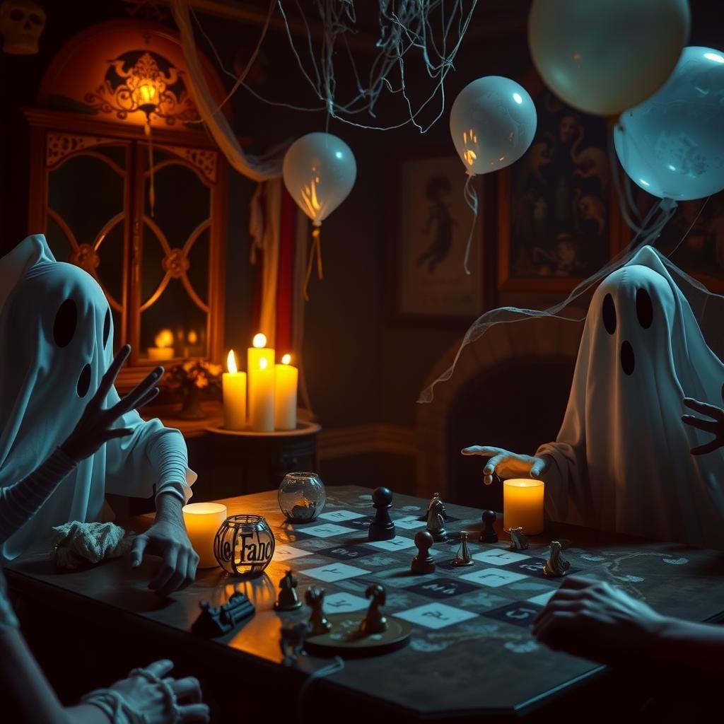 Friendly Ghosts' Spooky Game Night