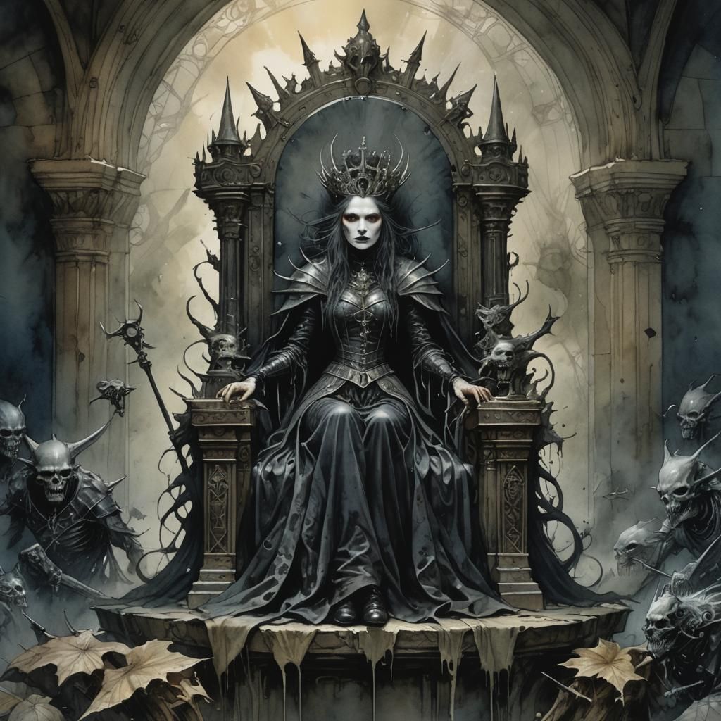 The Dark Queen on the throne