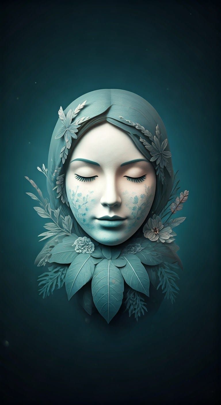 Ethereal Double Exposure in Abstract Impressionist Style