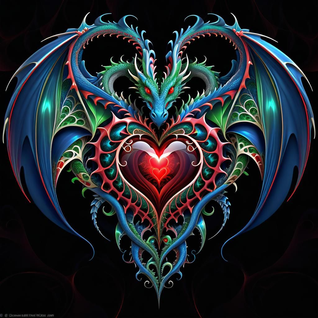Magic Heart Protected by Fractal Dragons