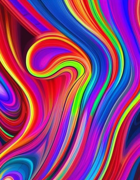 Vibrant Abstract Background with Glitch Art Effect