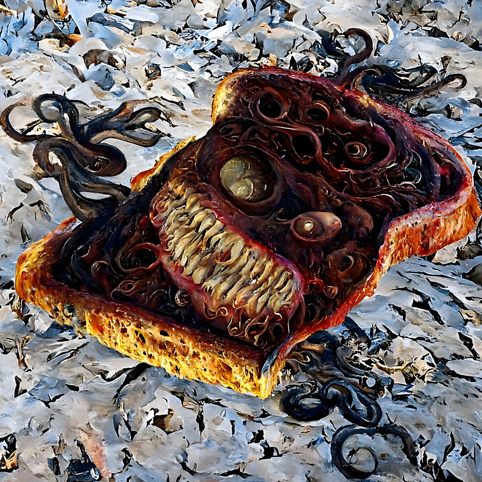 Horrific Toast Monster by Zdzisław Beksiński