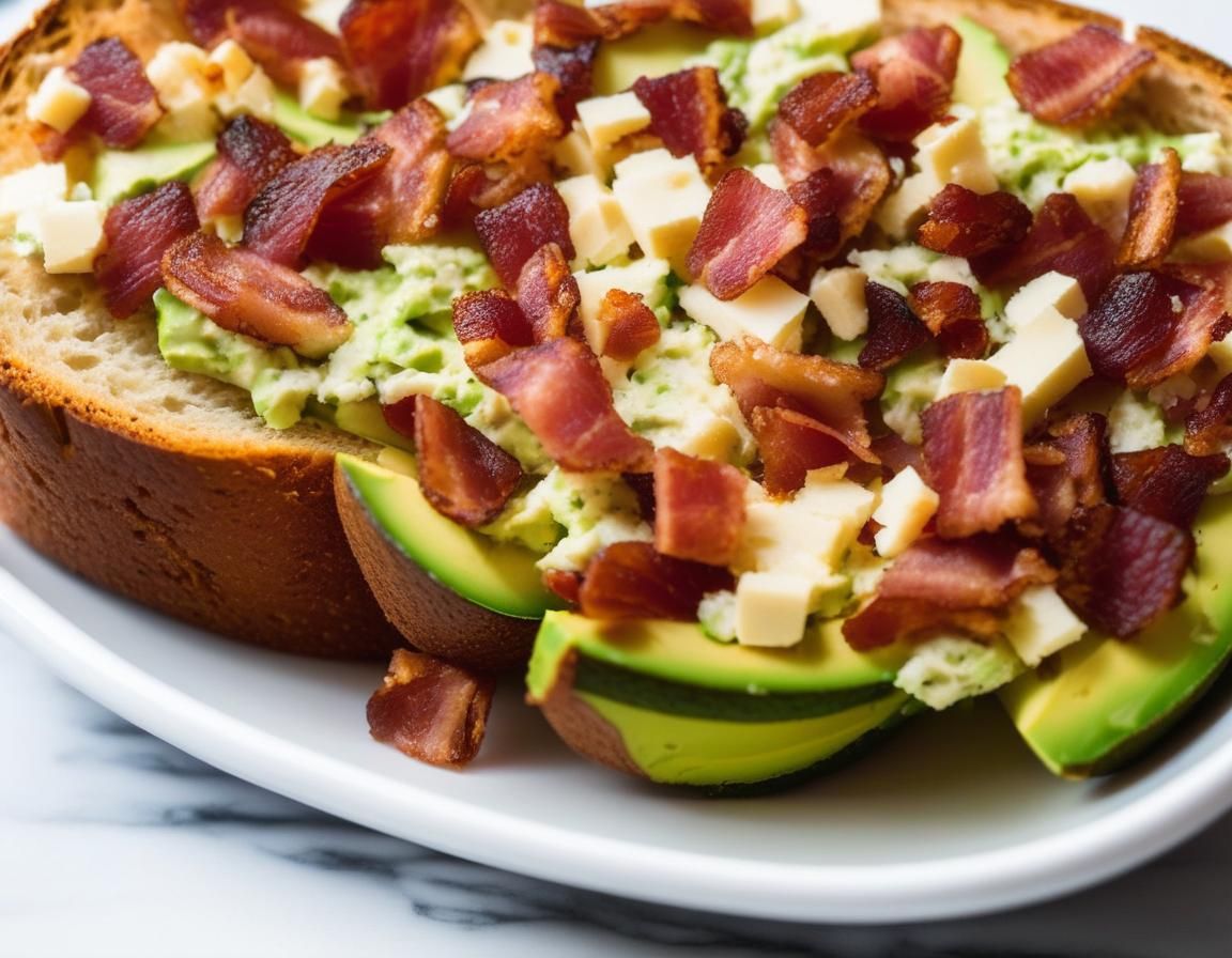 Toasty Avocado and Bacon Bread, Artisanal Sourdough Style