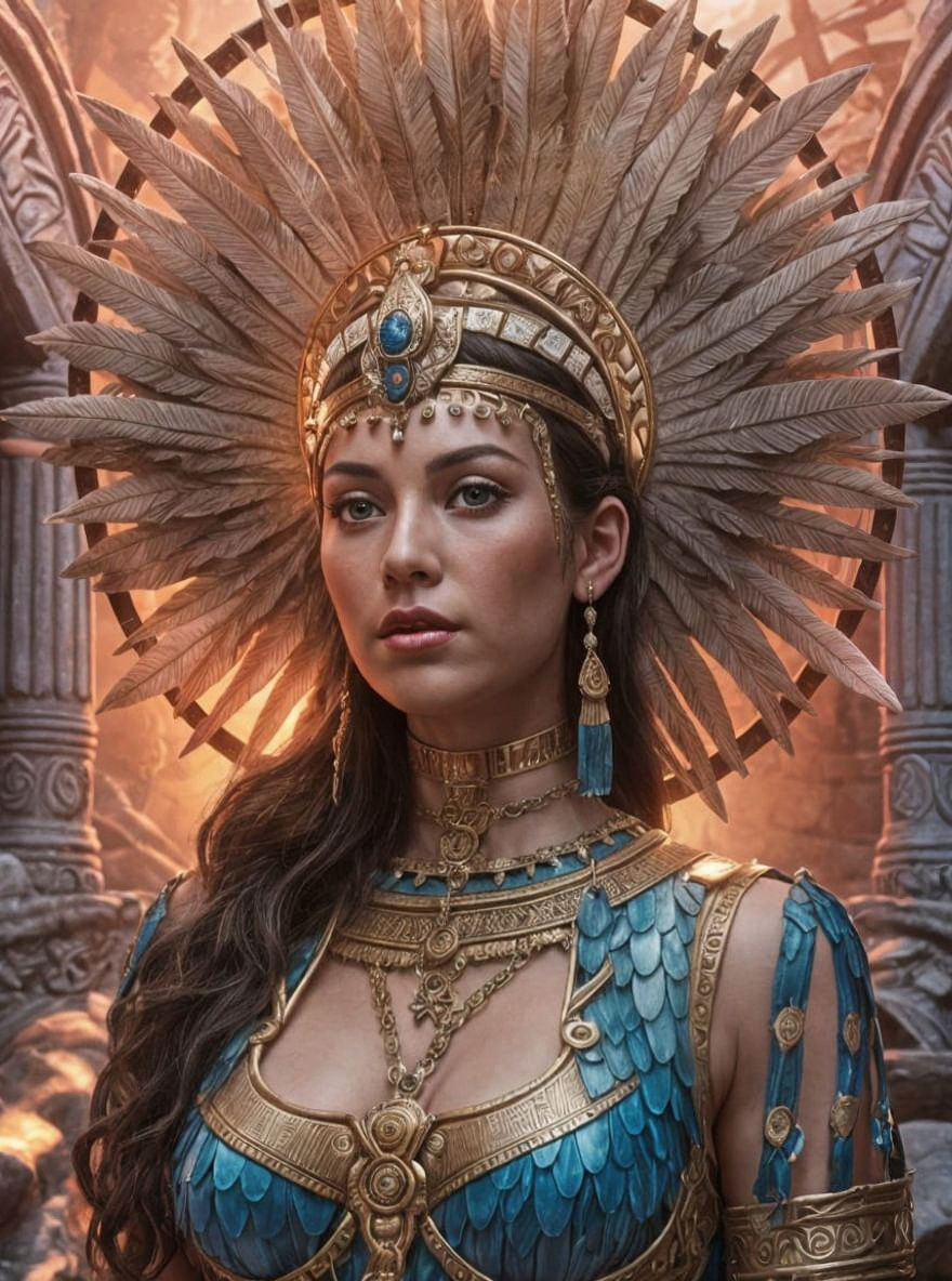 Meso-American Goddess Athena with Egyptian Influences