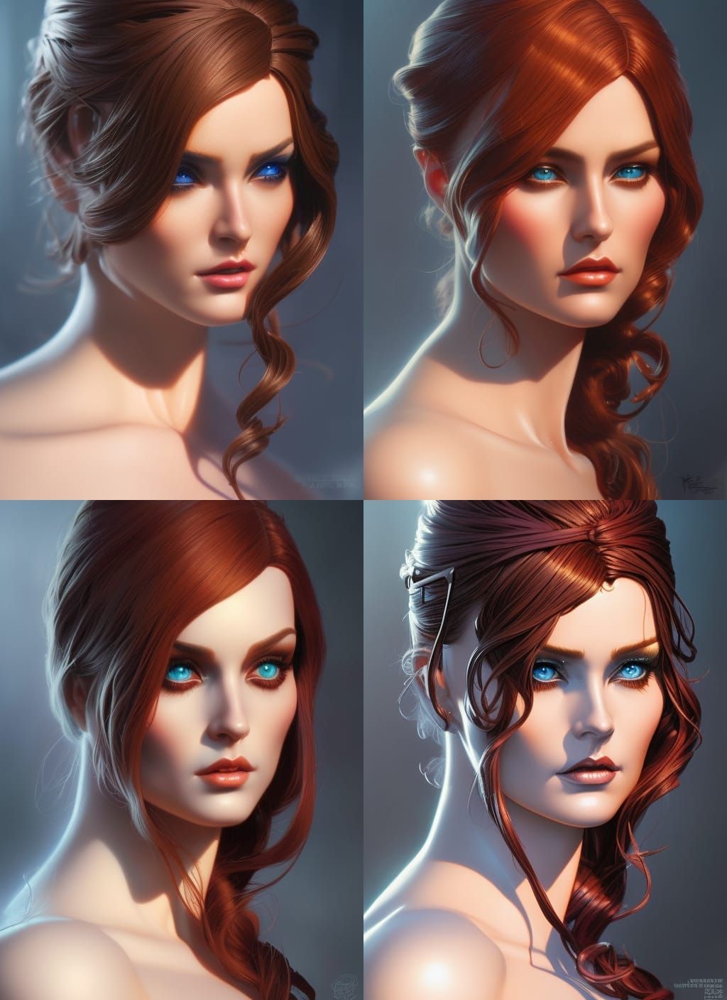 Cracked Doll Portrait in Comic Book Style