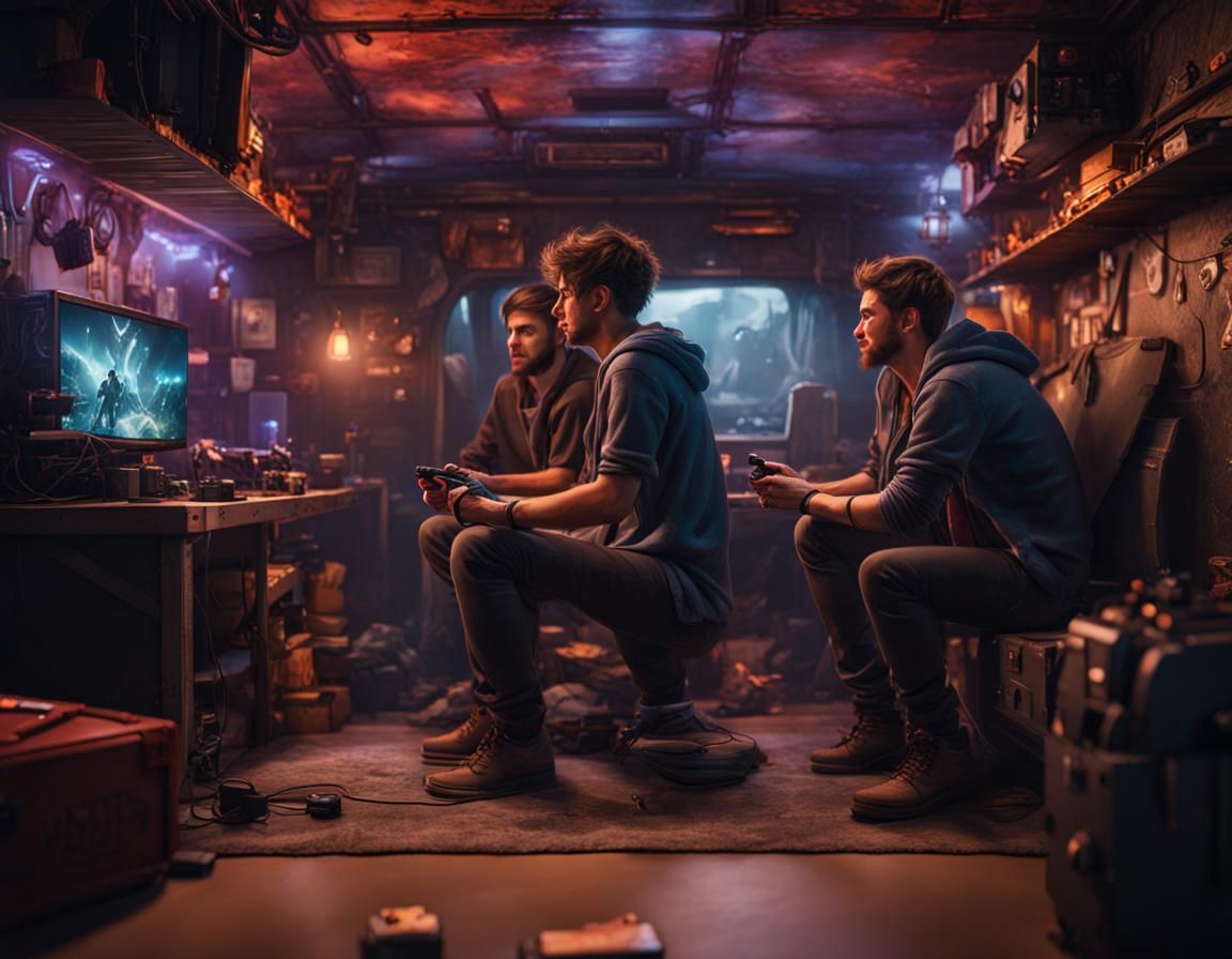 Mobile Man Cave: A Gamer's Fantasy in Detailed Matte Paintin...