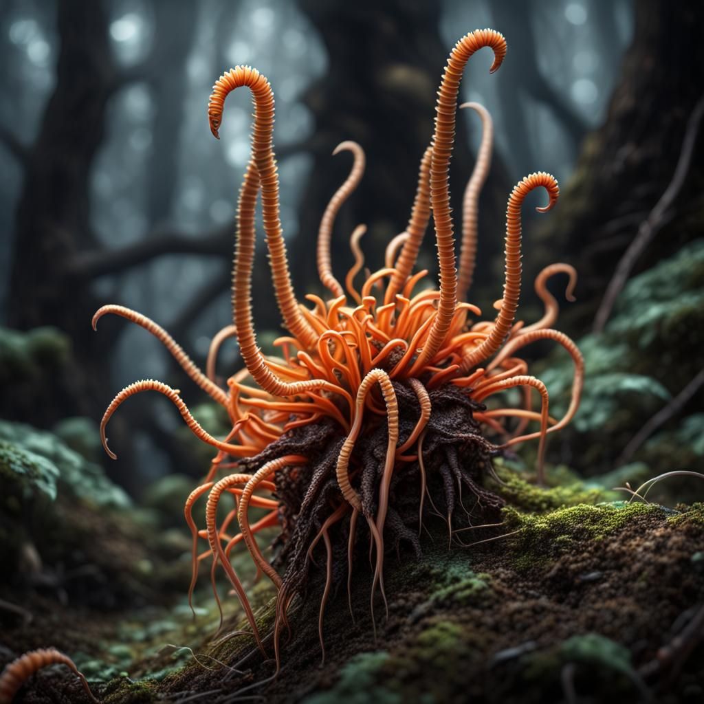 Hyperrealistic Spore Cordyceps Fantasy in HDR