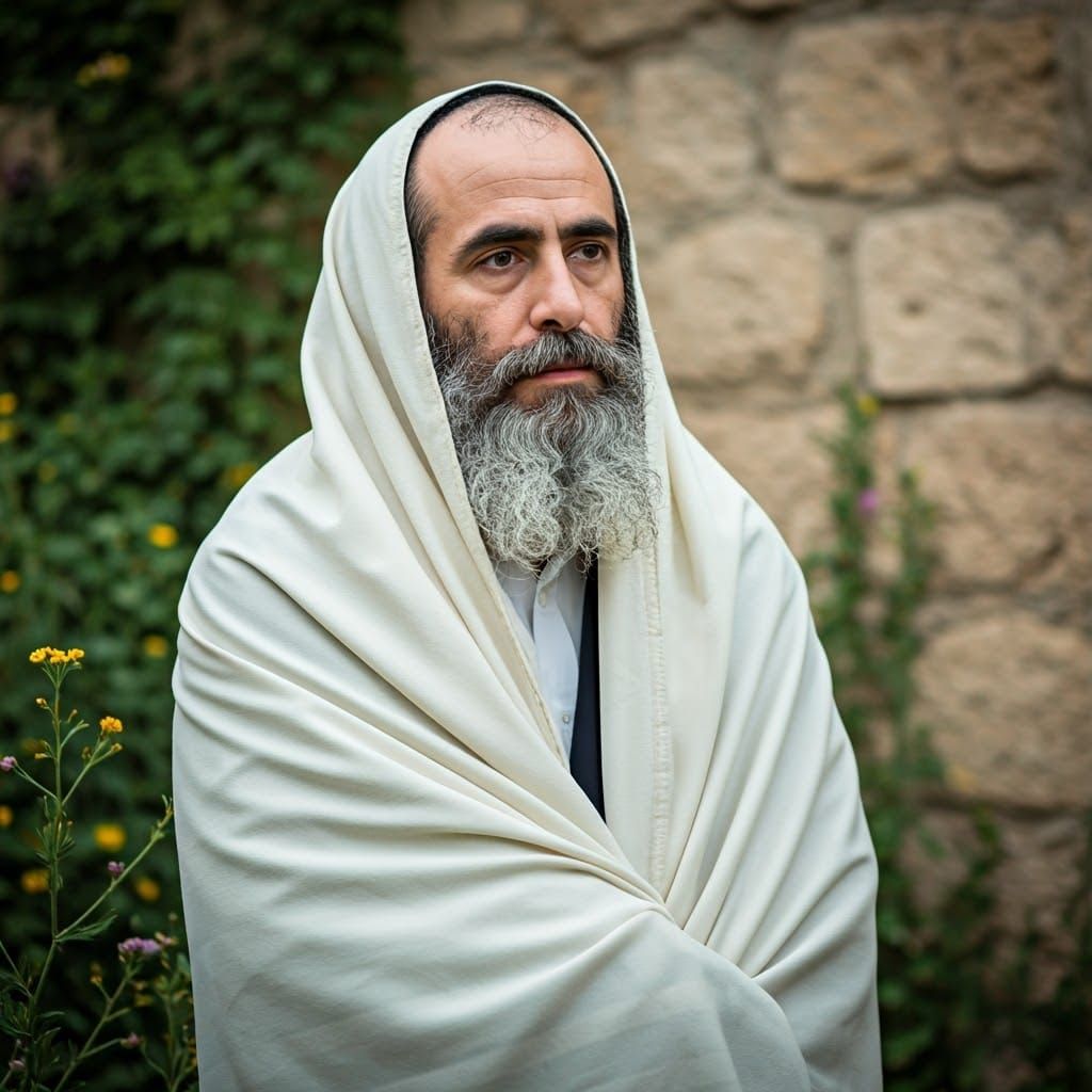 A Hassidic Jew Contemplates in Soft Light