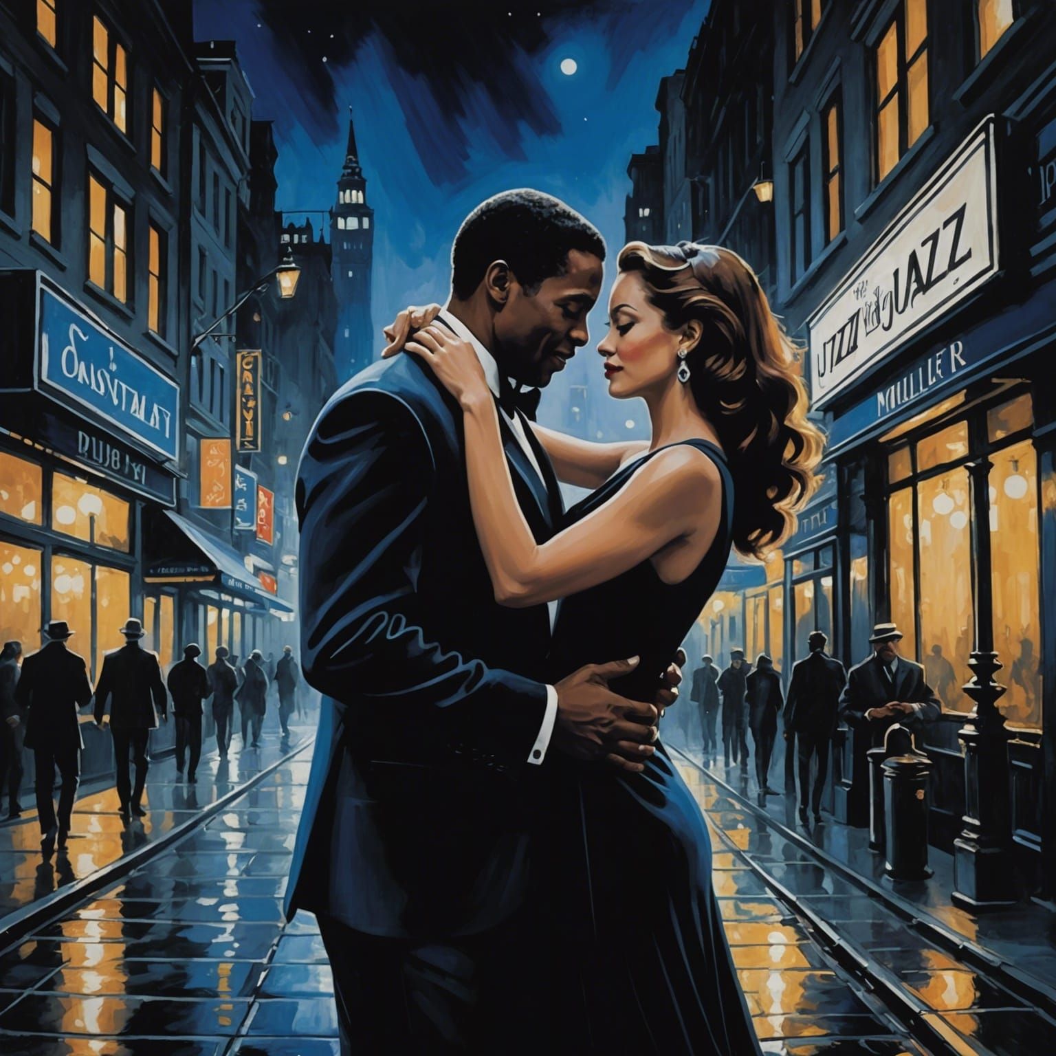 Noir Jazz Musician in Velvet Night