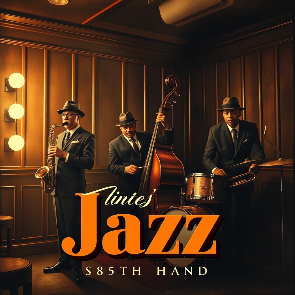 1950s Jazz Album Cover in Retro Style