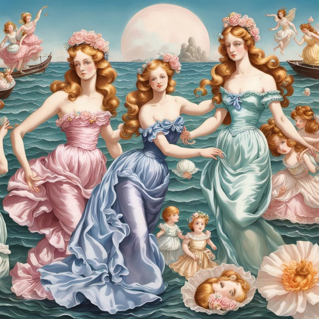 Satin Wonderland Birth of Venus Reimagining