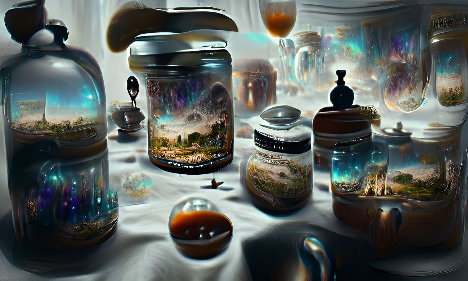 Cosmic Universe Spills from Alchemist Jar