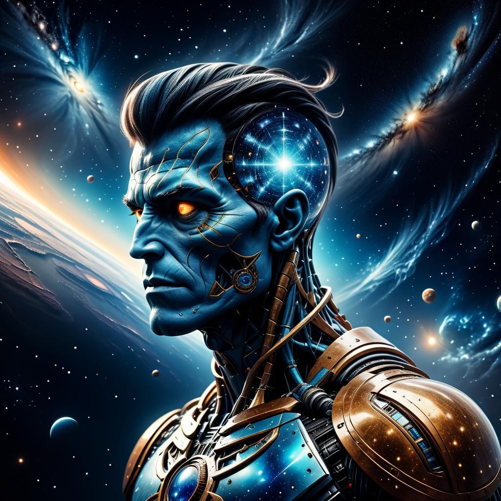 Spirit in Universe: Hyperrealistic Atmospheric Composition