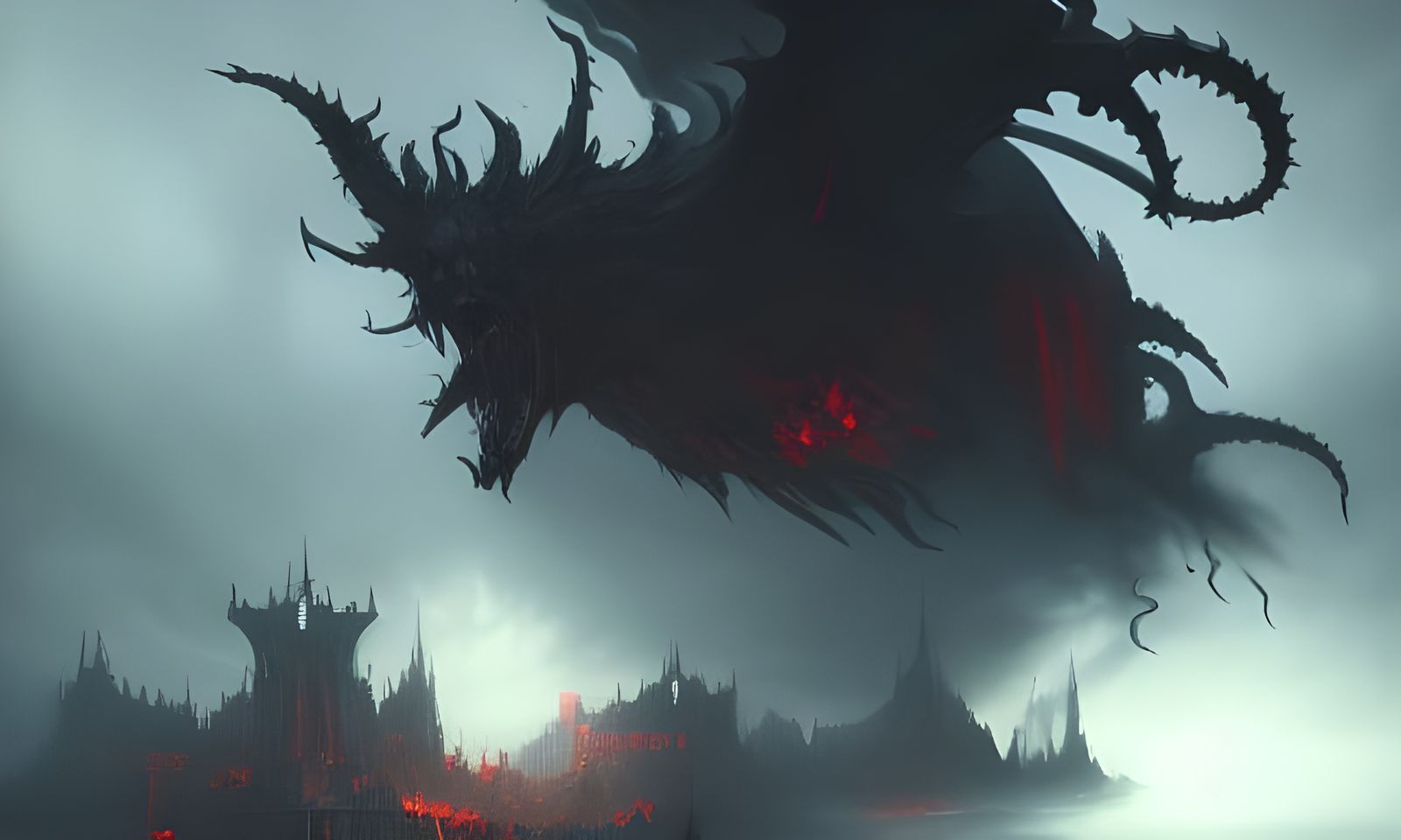 Terrifying Shadow Demons in Dark Fantasy Art