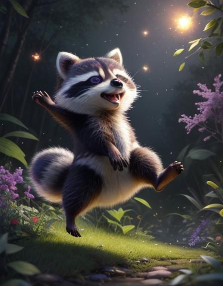 The Happy Raccoon