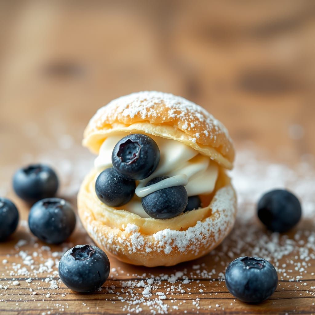 Delicate Petit Chou in Vibrant Blueberry Haven