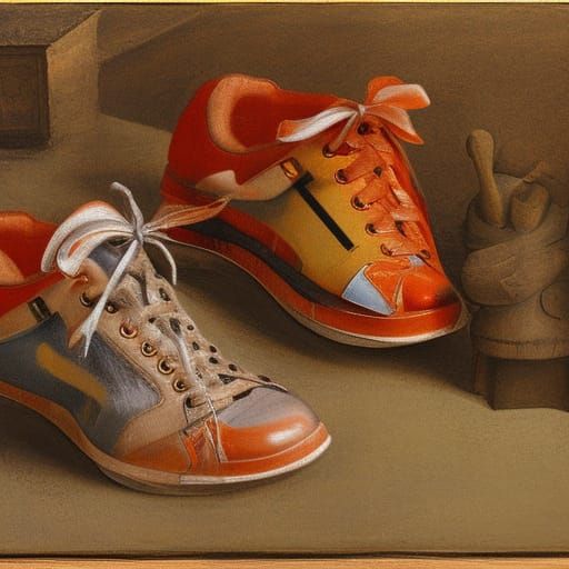 Pokemon Shoes in Old Masters Style