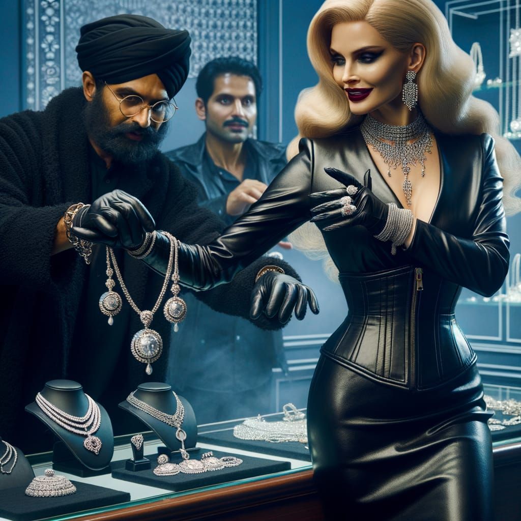 Sorceress in Black Leather Revels in Her Dark Magic