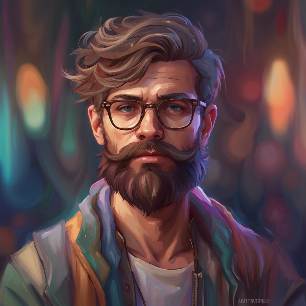 Detailed Portrait of a Young Hipster in Unreal Engine