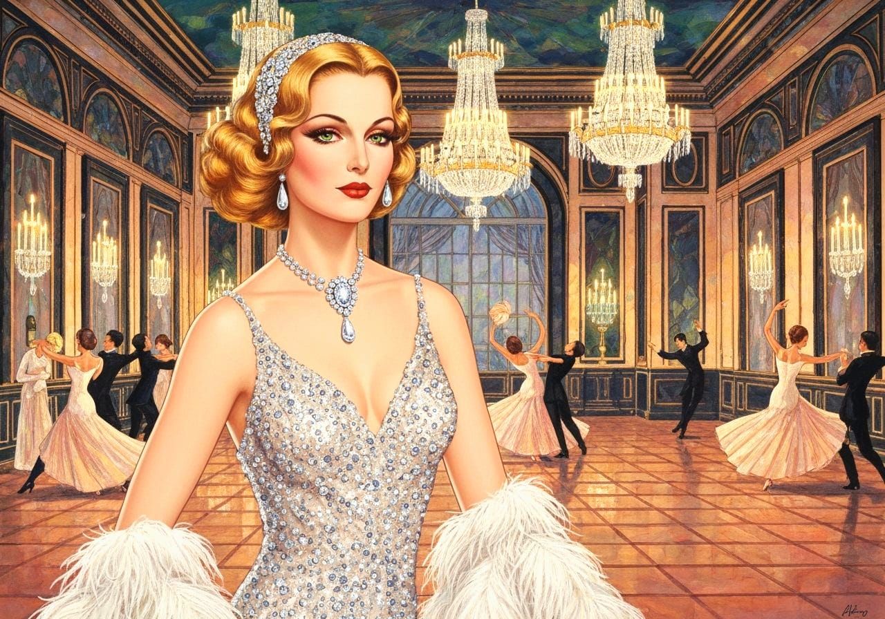 Art Deco Glamour in a Luxurious Ballroom