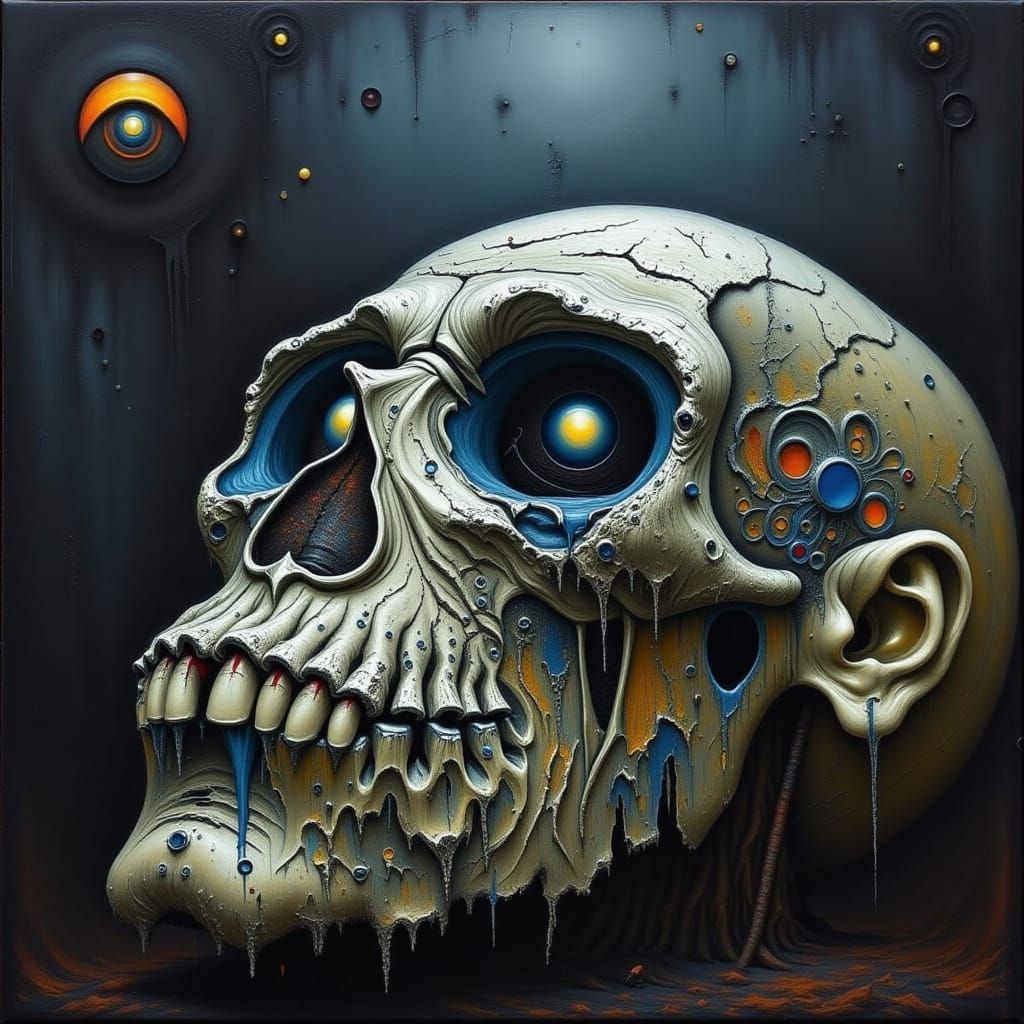 Insomniac Portrait in Impasto Style