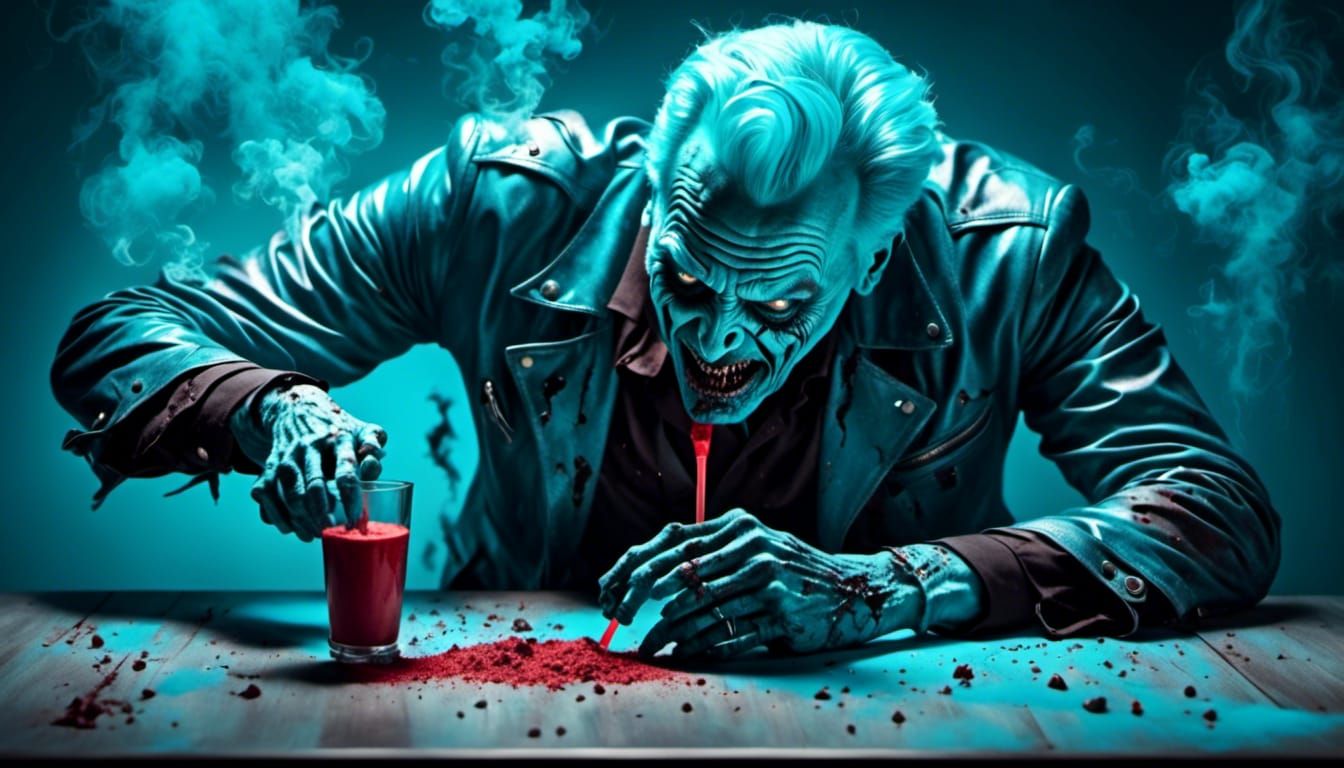 Decomposing Zombie Snorting Powder, Rockabilly Style