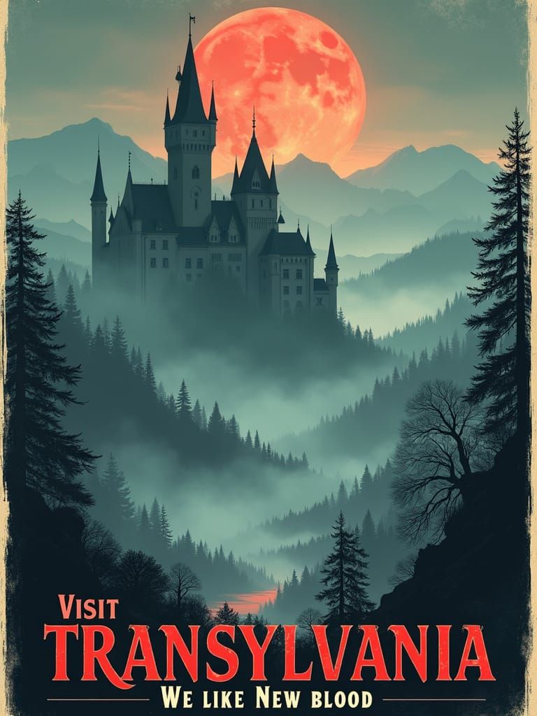 Visit Transylvania: Vintage Travel Poster Art