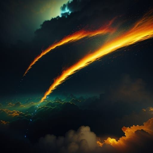 Surreal Light and Shadow Interact in Oil Painting