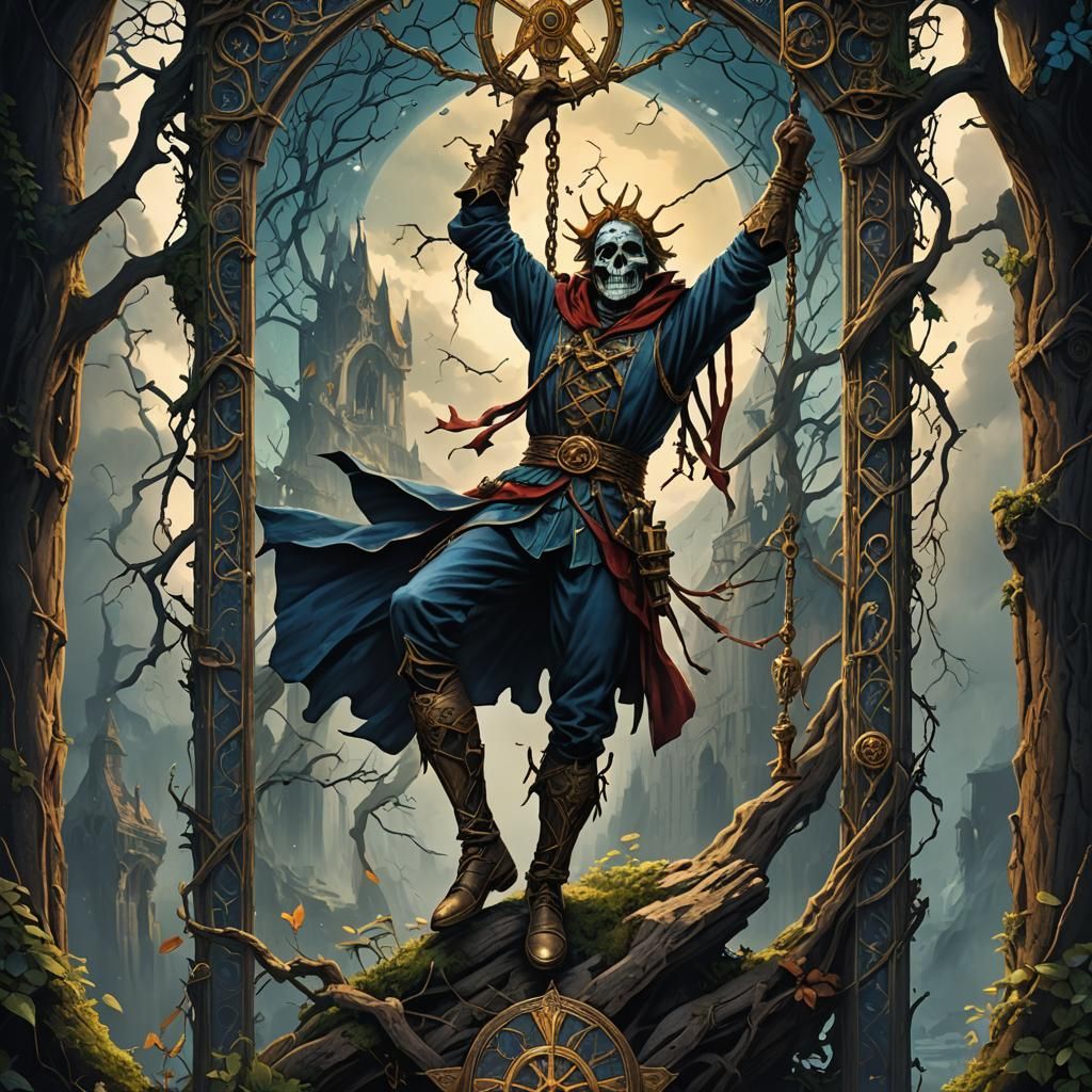 The Hanged Man Tarot Card: Detailed Matte Painting