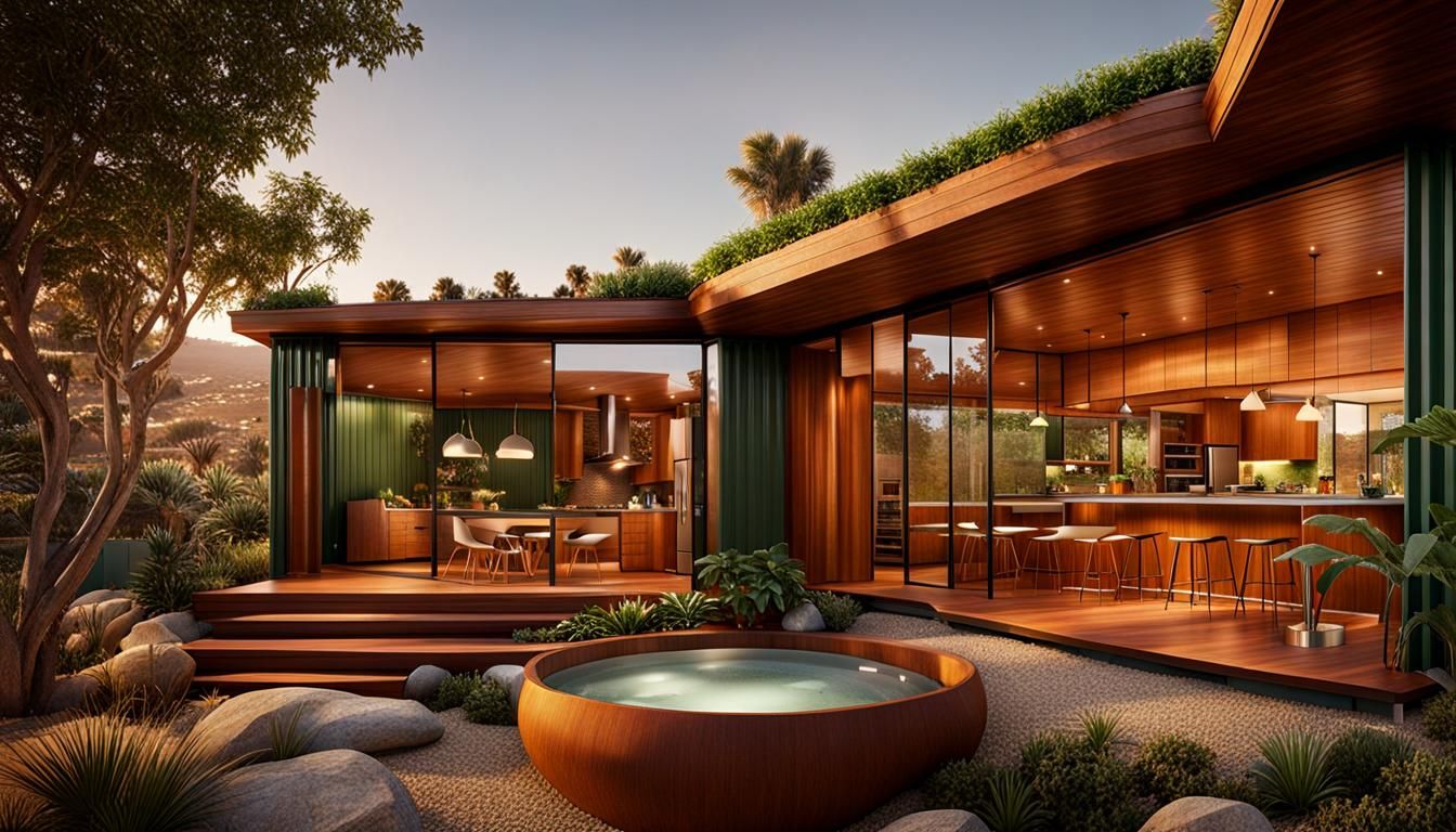 Modern Container Home with Central Courtyard Design