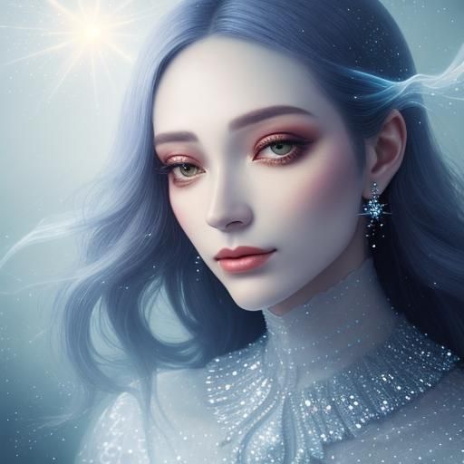 Surreal Portrait: Woman Transforms into Light